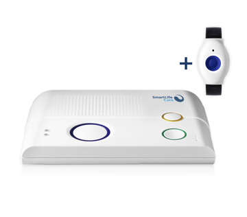 Notrufsystem Genius weiss mit Notrufarmband Bianco