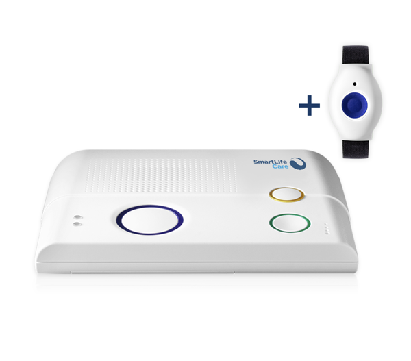 Notrufsystem Genius weiss mit Notrufarmband Bianco